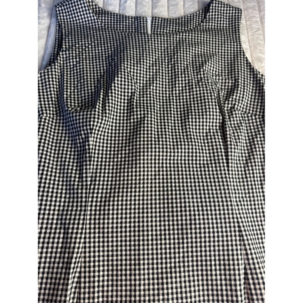 Vtg. Rabbit Designs Womens Black White Gingham Sheath Dress 16M Made in USA - Picture 8 of 12